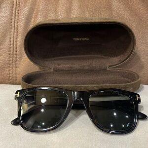 Tom Ford, sunglasses and brown suede case
